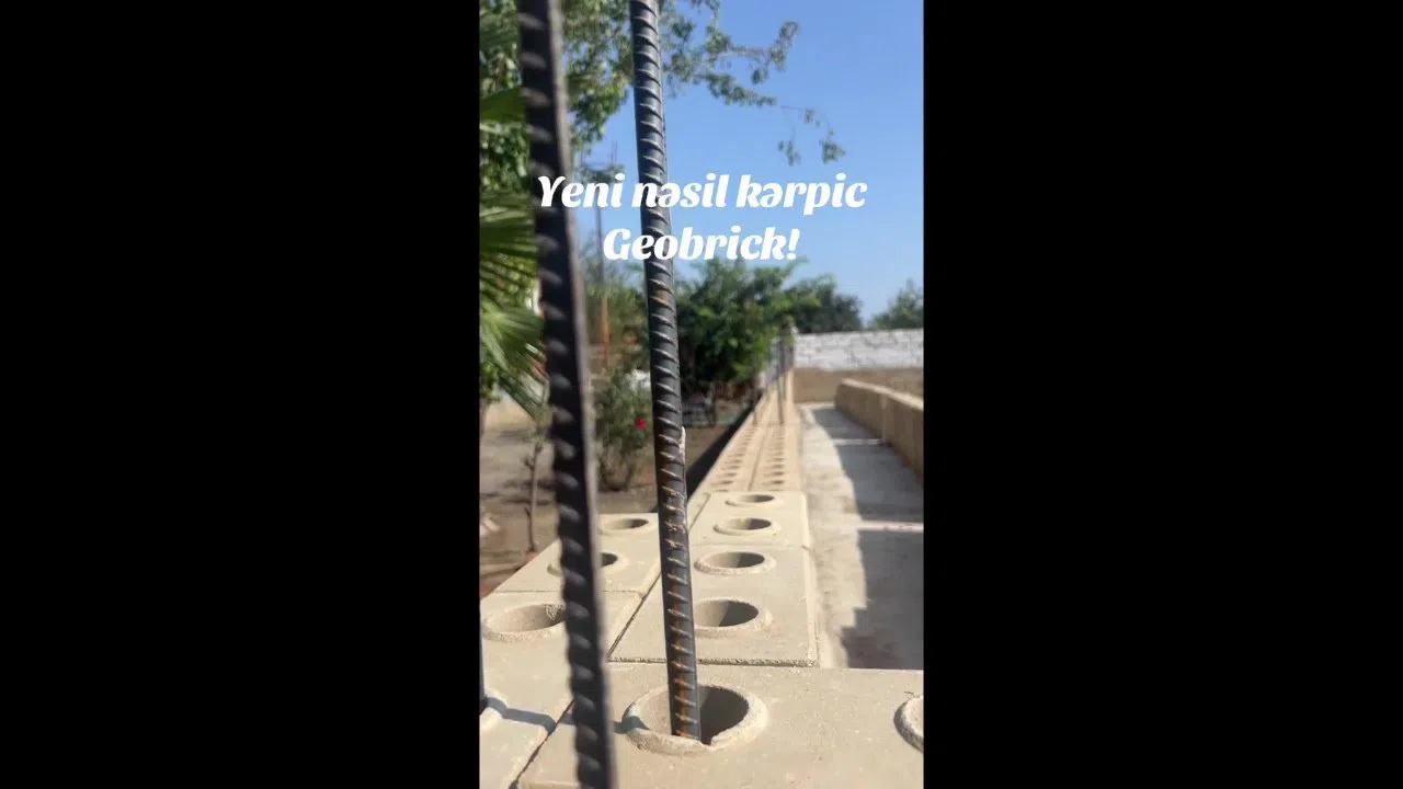 Geobrik kərpiclər, yüksək möhkəmlikli tikinti materialı — şəkil 16