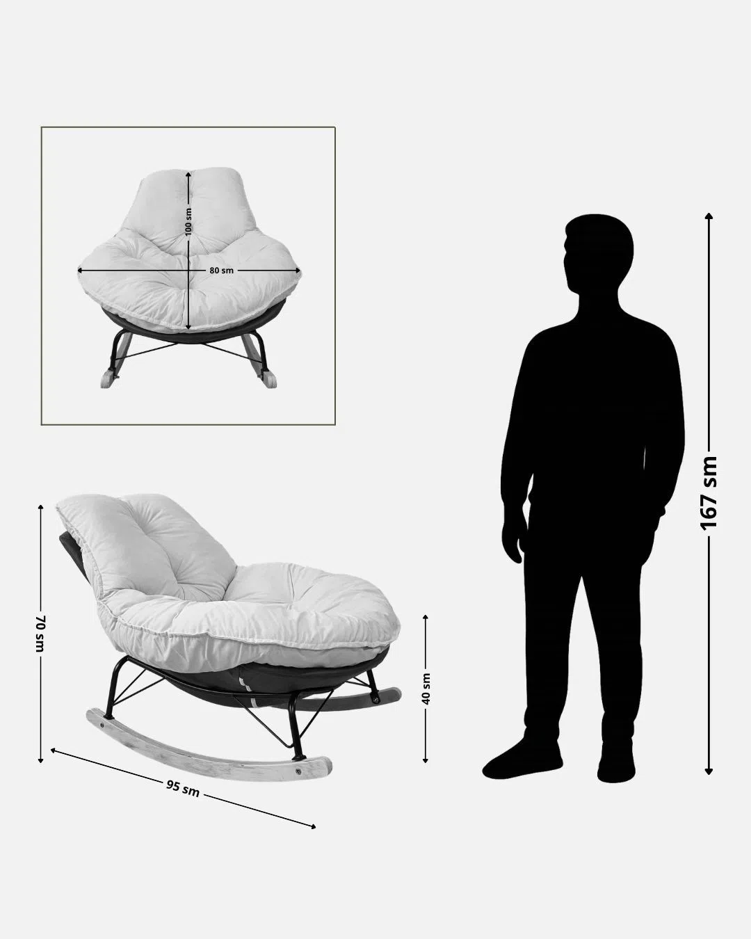 Şezlong Şəffaf rəng