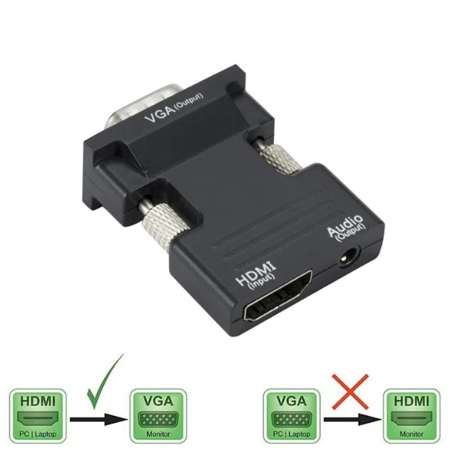 HDMI-compatible Female to VGA Male Converter Adapter — şəkil 2