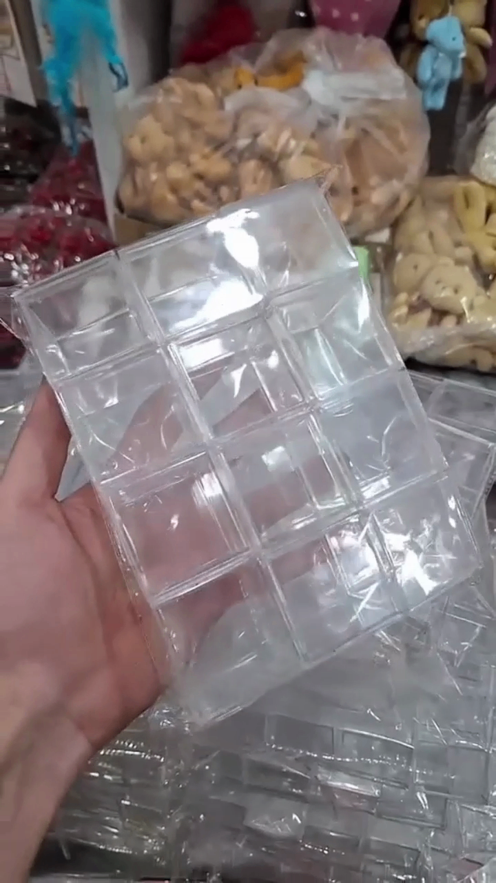 Kvadrat mini plastik şəffaf qutular