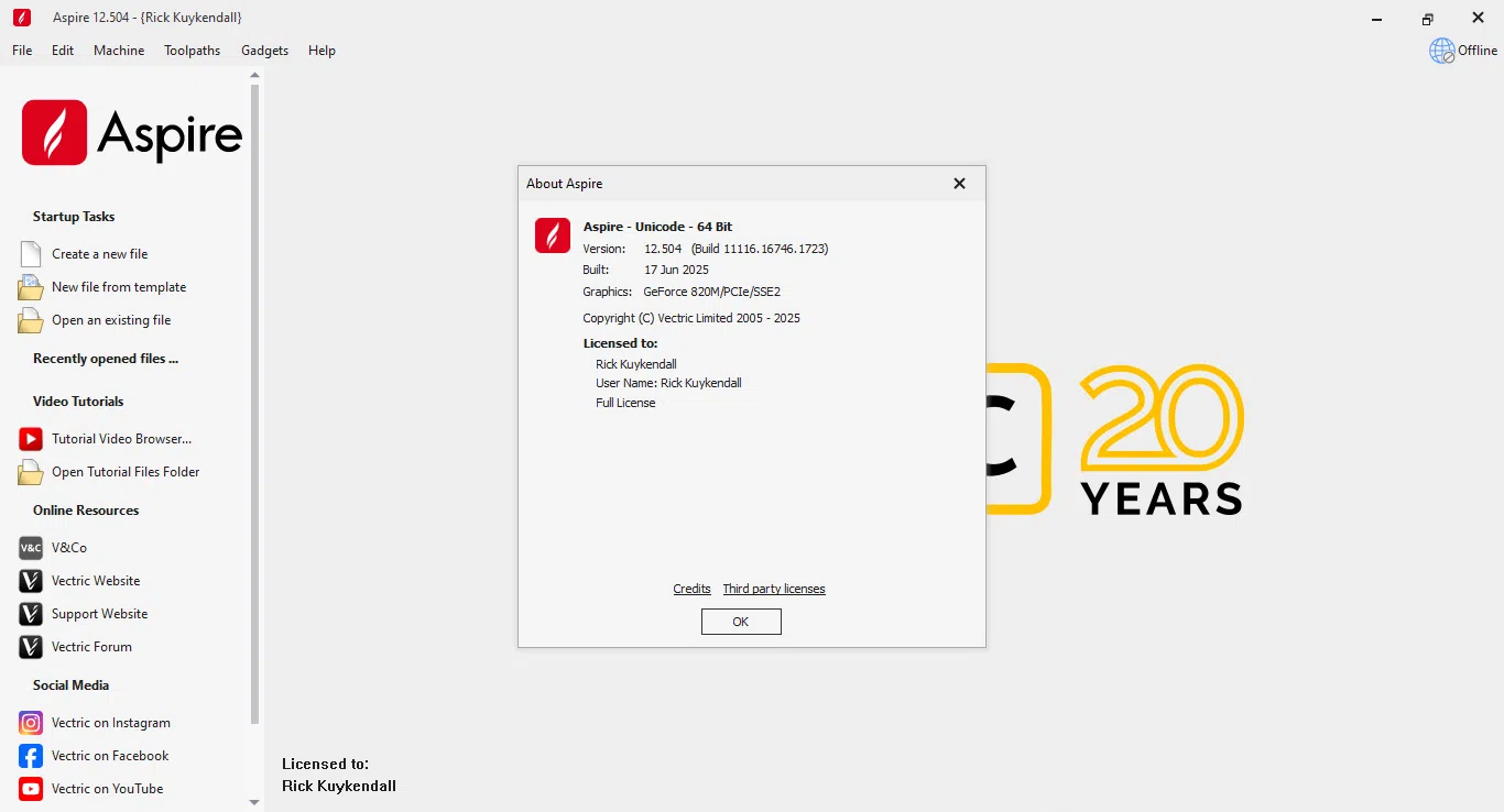 "Vectric Aspire 2024 v12.013 " proqramı