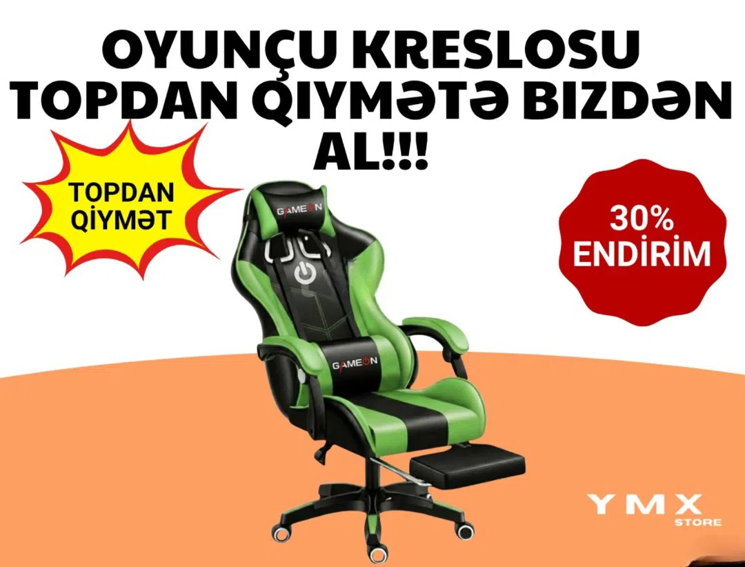 Green color, Gaming computer chair - Tenderyard