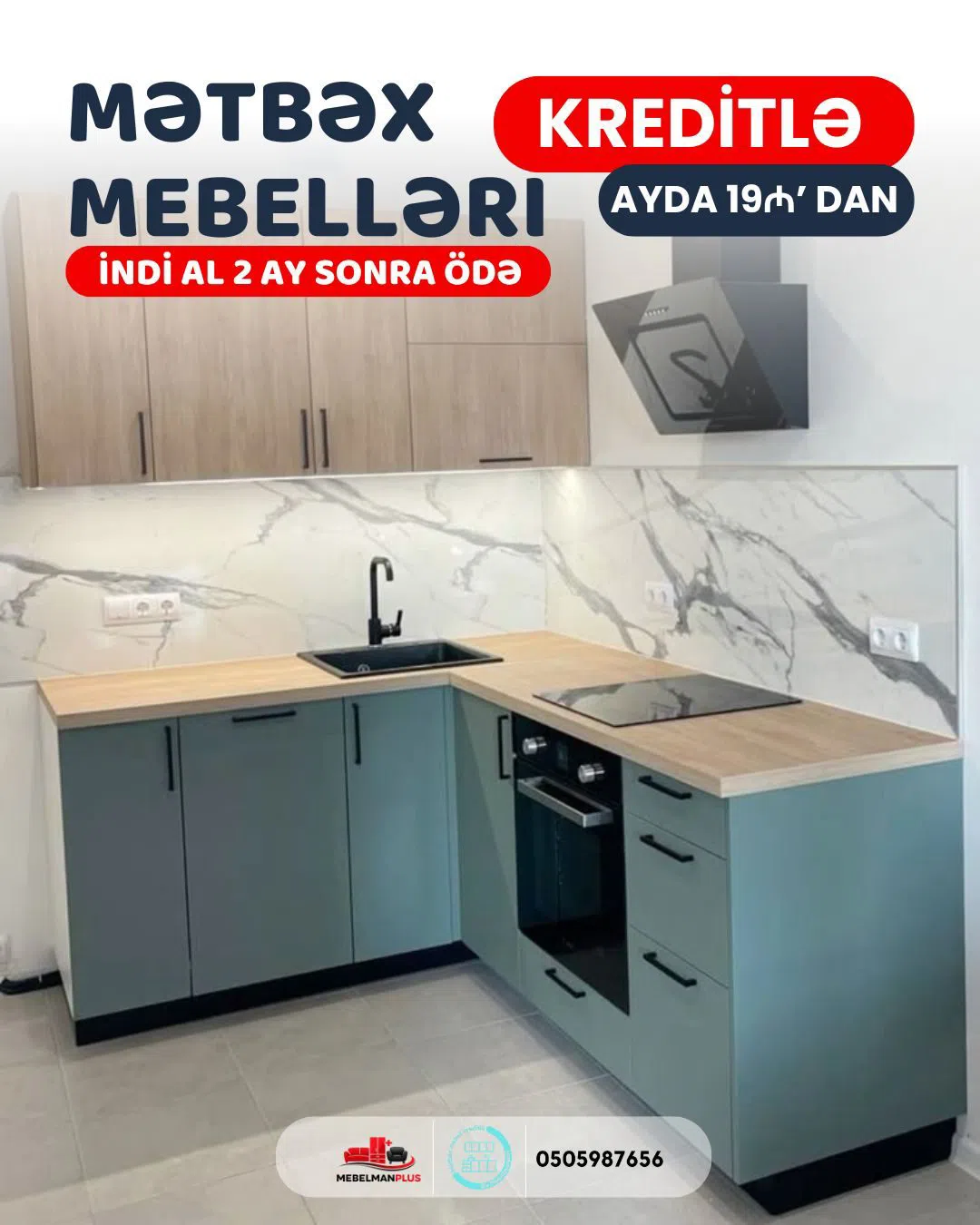 Mətbəx mebel dəsti Qarışıq rəng