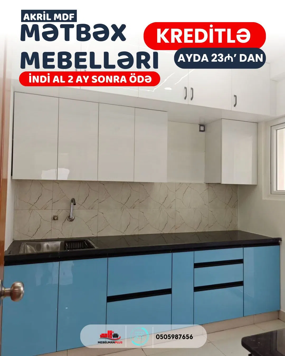 Mətbəx mebel dəsti Qarışıq rəng — şəkil 6