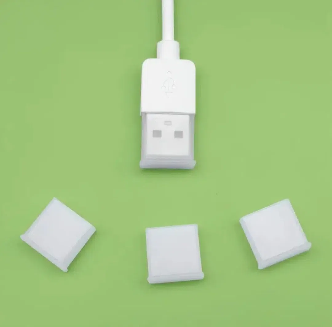 USB-A, USB-C və HDMI üçün silikon port qoruyucu qapaqlar — şəkil 4
