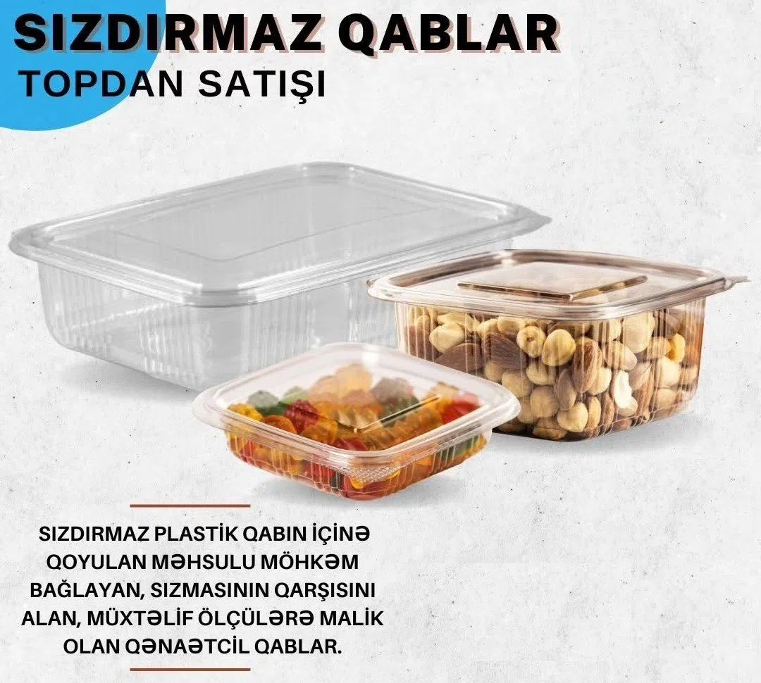 Sızdırmaz plastik qablar
