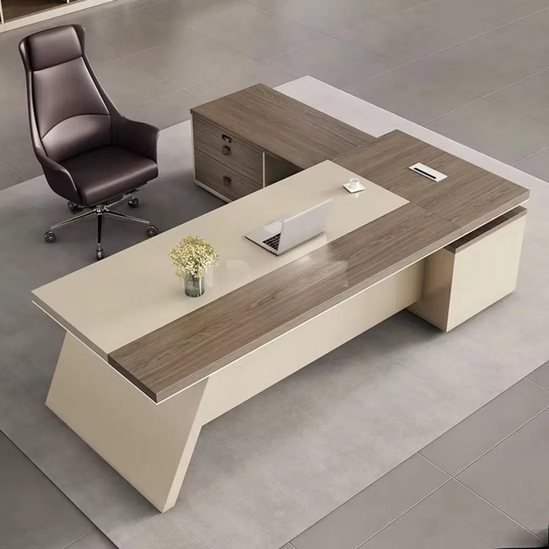 Beige Manager Desk - Tenderyard