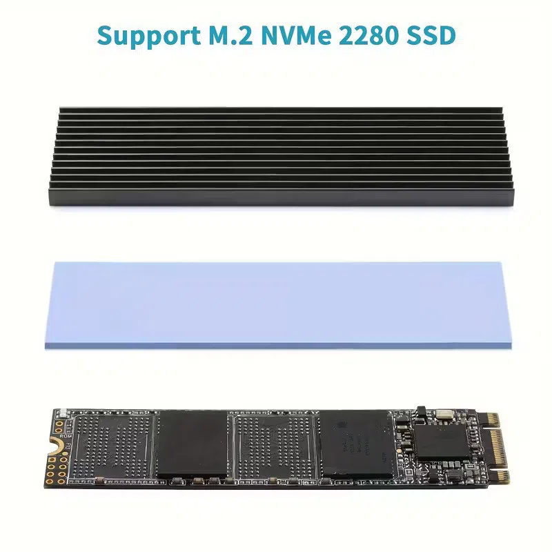 M.2 Nvme 2280 SSD Heatsink with Thermal Pads — şəkil 2