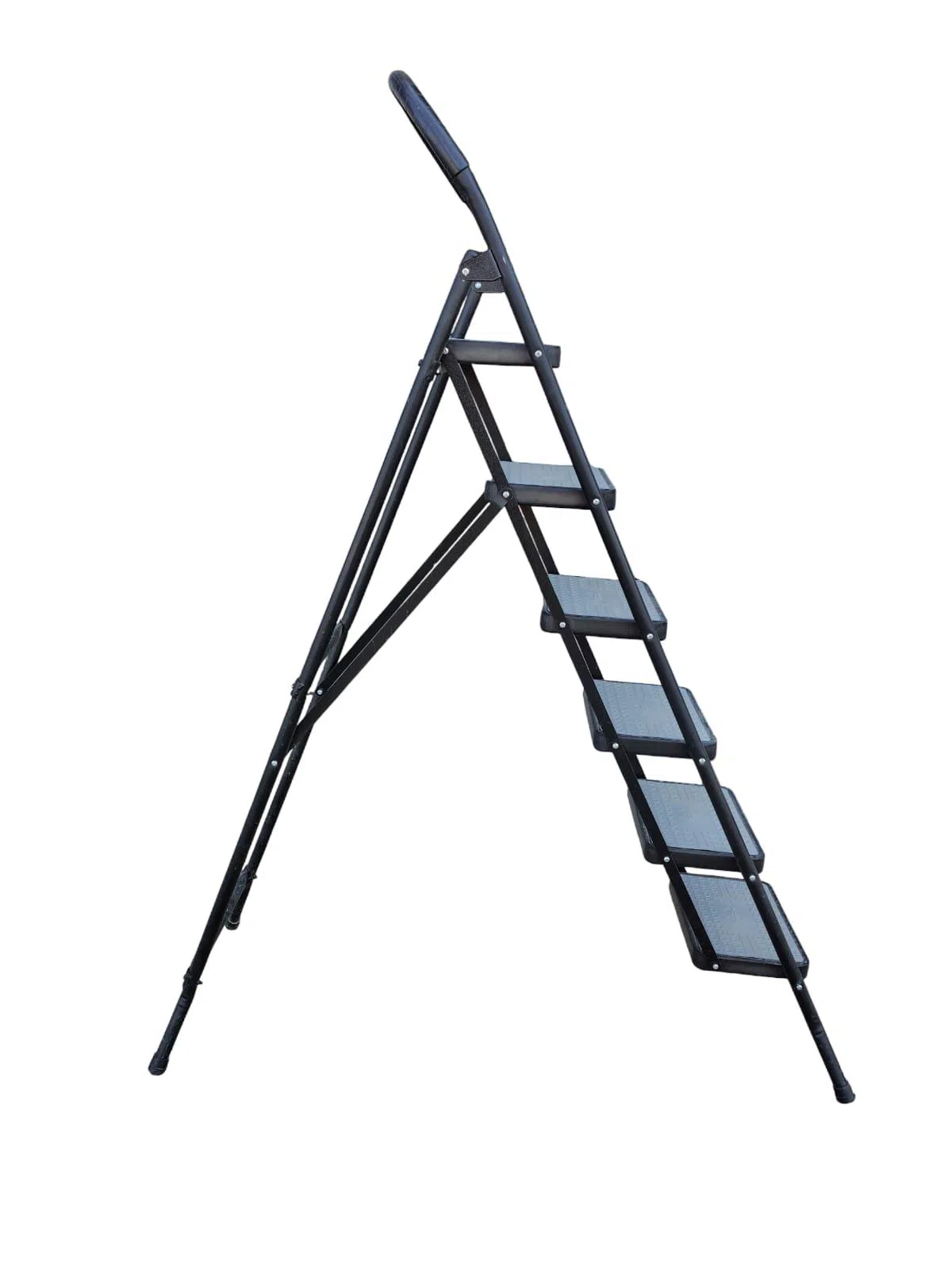 6-step folding metal ladder - Tenderyard