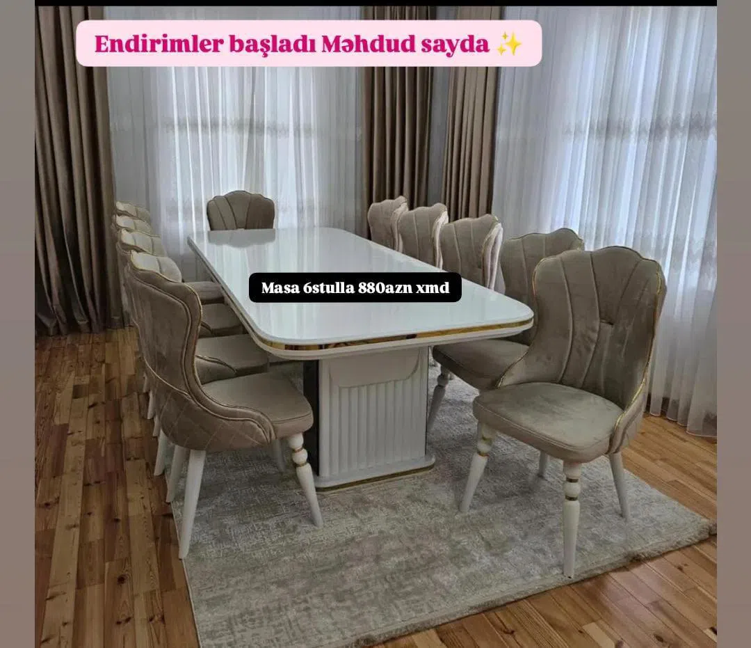 Table and chair set, Brown color - Tenderyard