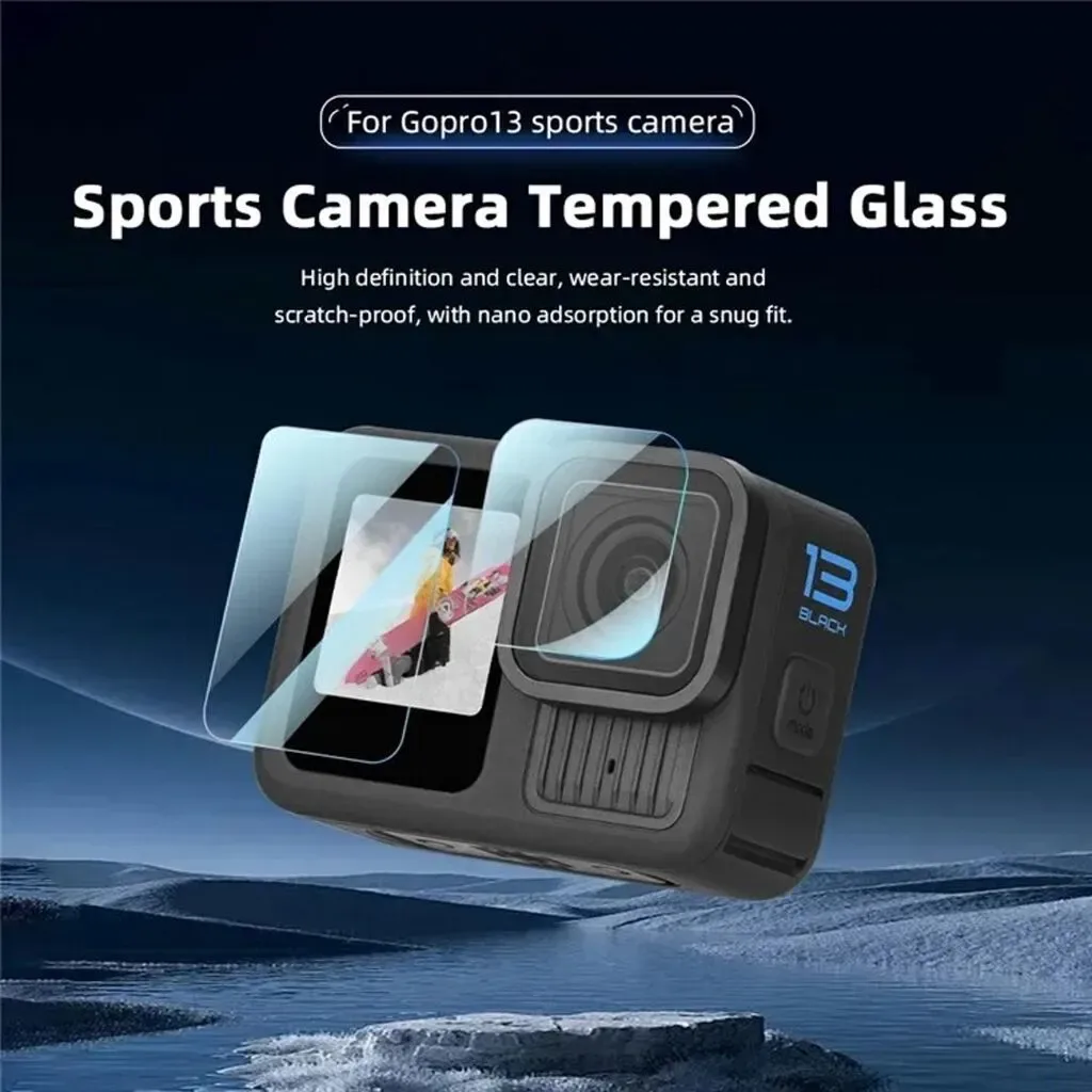 GoPro Hero 13 üçün Puluz ekran və linza qoruyucu şüşə dəsti