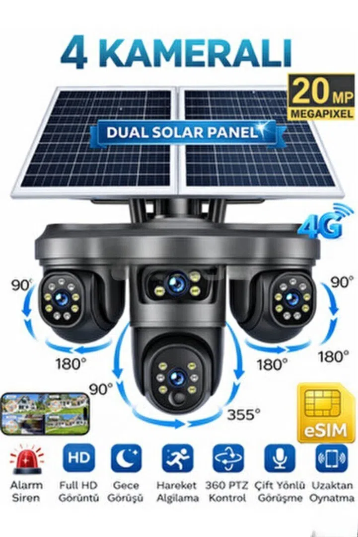 4G SIM kartlı günəş panelli solar PTZ təhlükəsizlik kamerası - Tenderyard