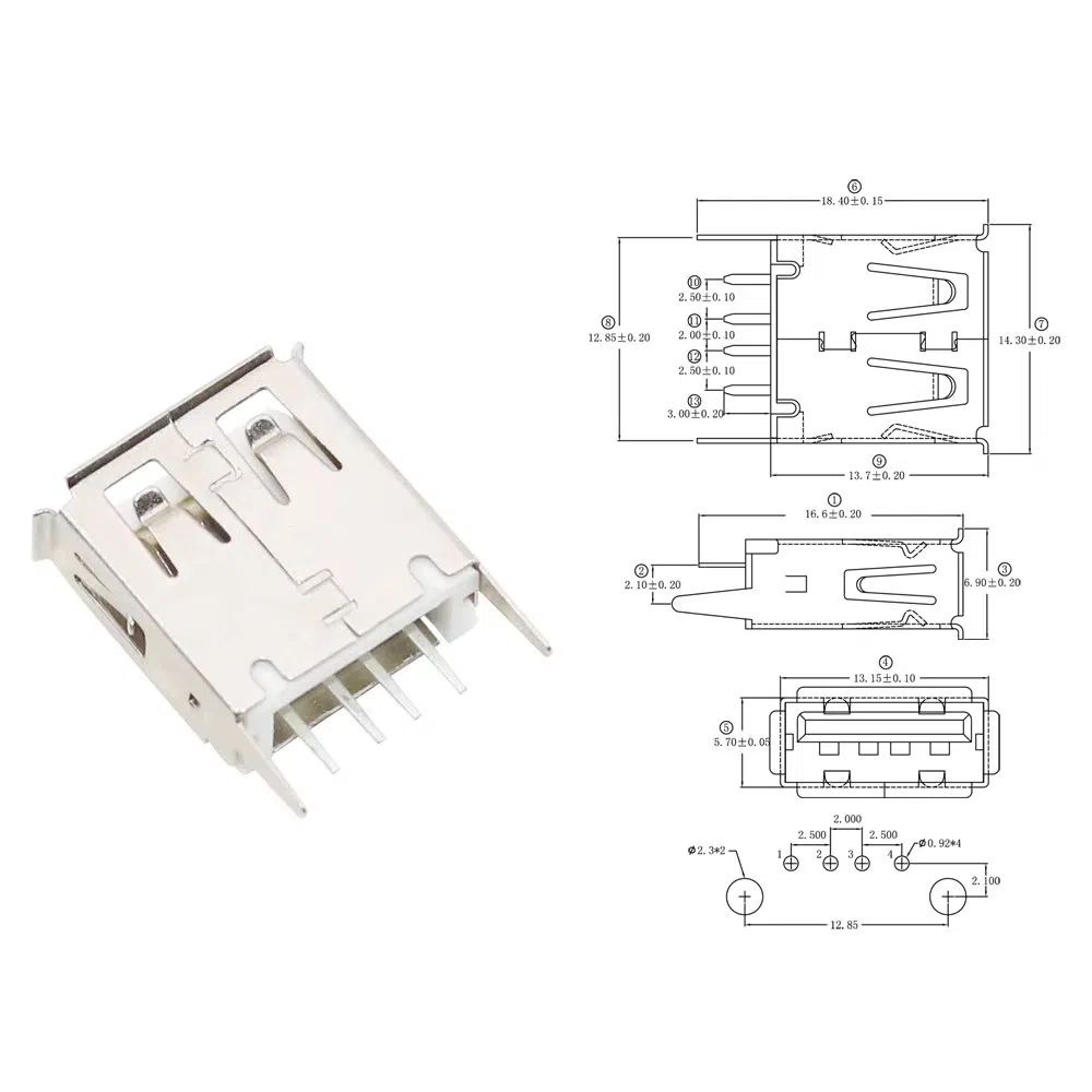 Standard Vertical USB-A Connectors - Tenderyard