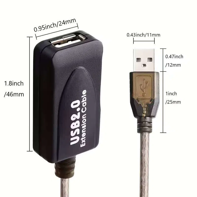 USB 2.0 Active Extension Cable 10 Metr — şəkil 2