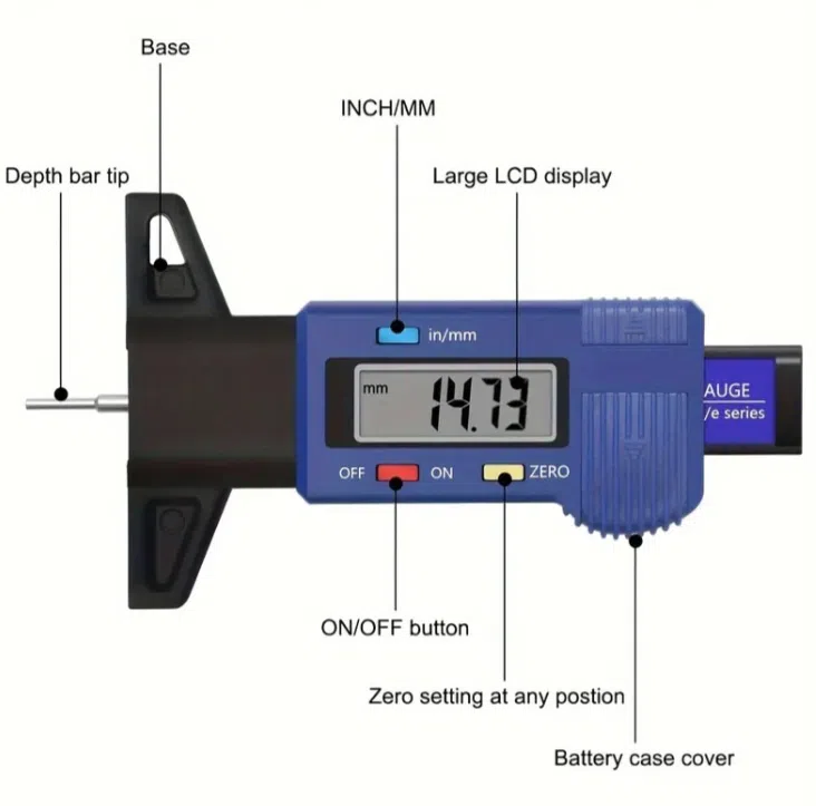 Təkər protektor dərinliyi ölçən