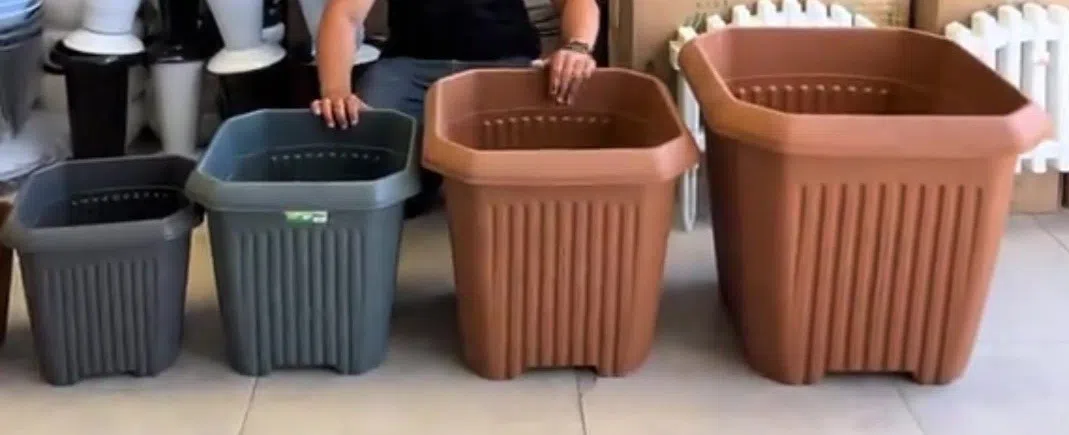 Plastik kvadrat dibçəklər — şəkil 4