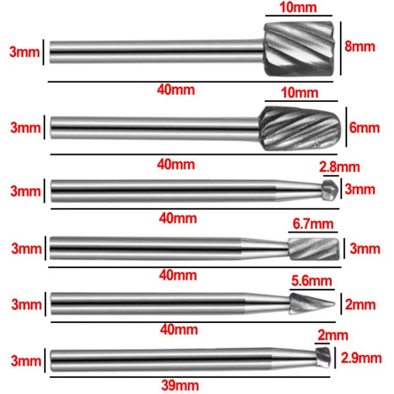 6pcs Rotary Tools Drill Bits Set — şəkil 5