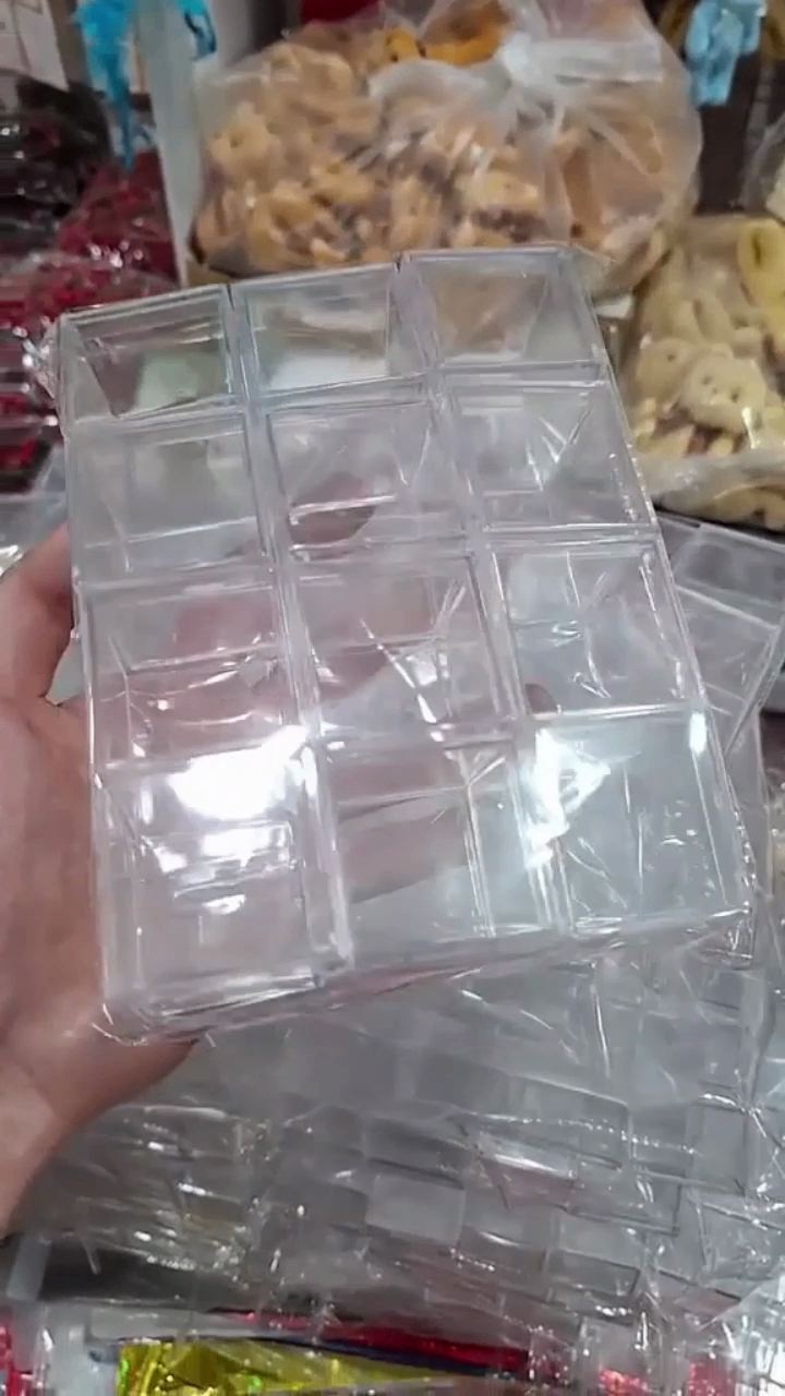 Kvadrat mini plastik şəffaf qutular