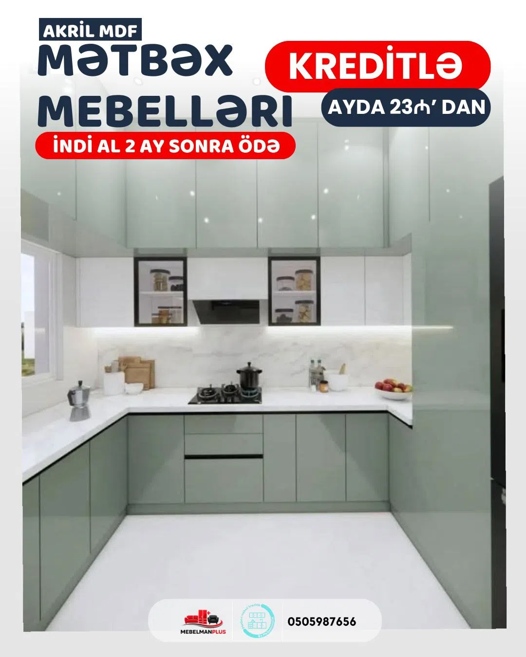 Mətbəx mebel dəsti Qarışıq rəng — şəkil 5