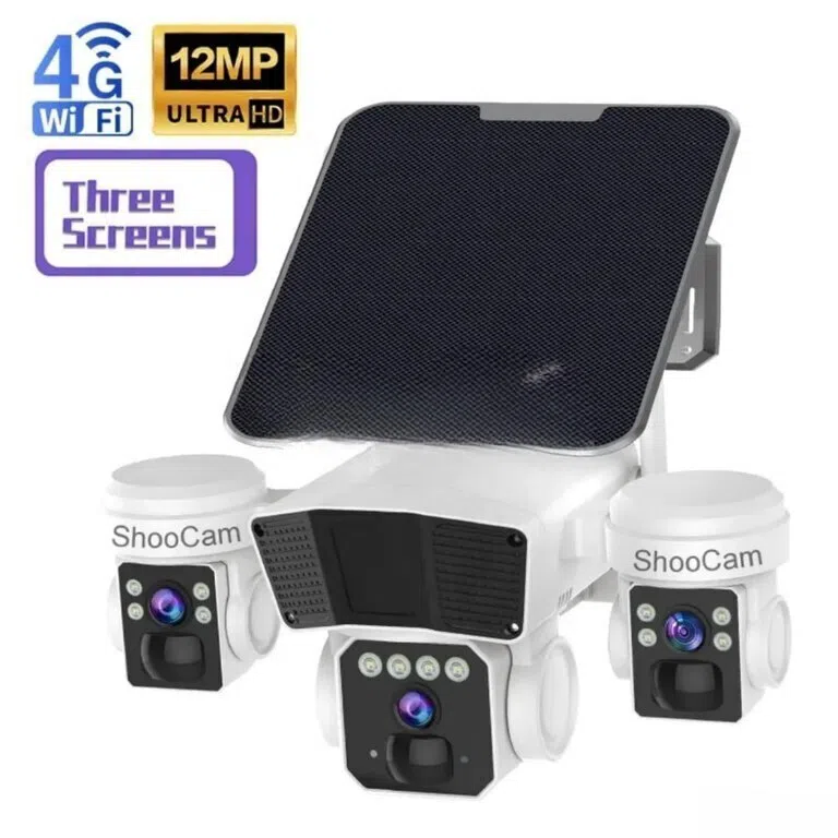 Multivision 4G Solar PTZ 360° Kamera, 12MP/4K — şəkil 1