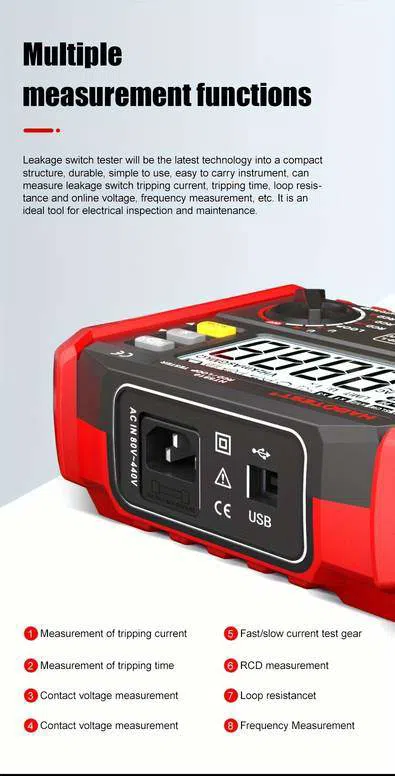 Habotest HT5910 RCD və Loop Test Cihazı — şəkil 6