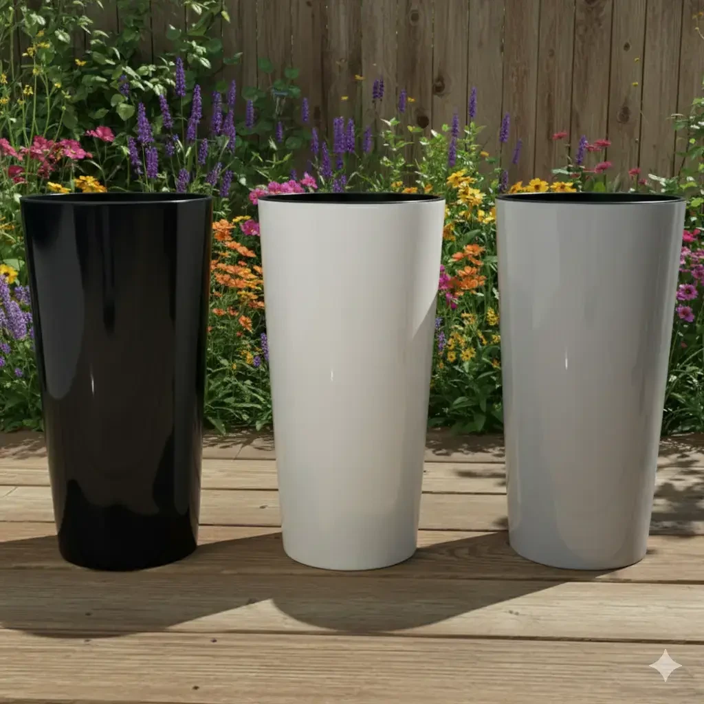 Fiberglass dibçəklər, yüngül və davamlı bitki qabları — şəkil 29