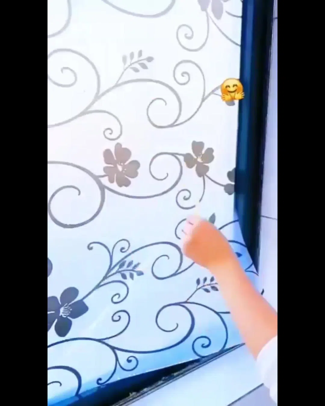Buzlu pəncərə vinili, şüşə üçün dekorativ örtük — şəkil 9