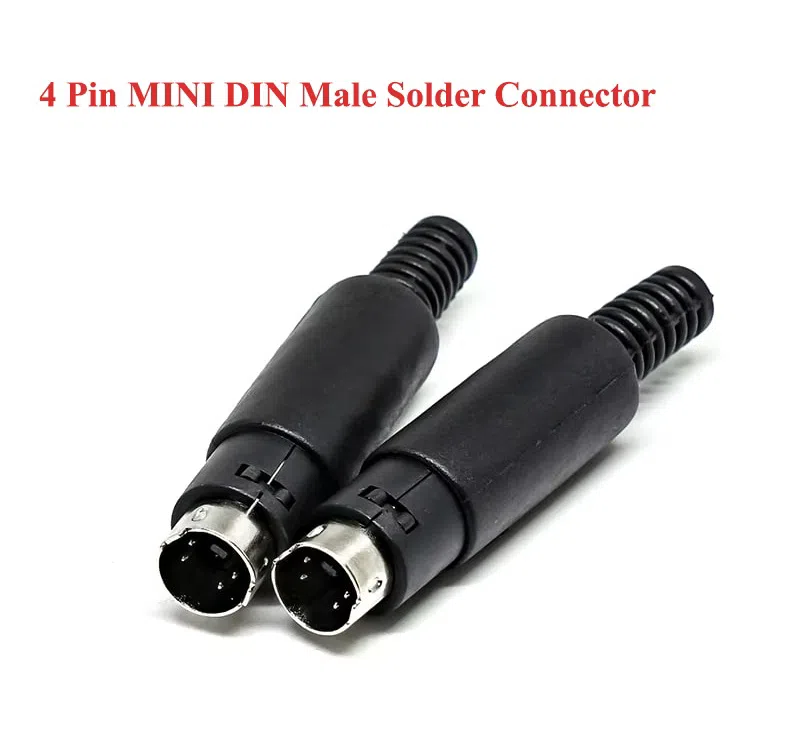 4 Pin MINI DIN Male Solder Connector