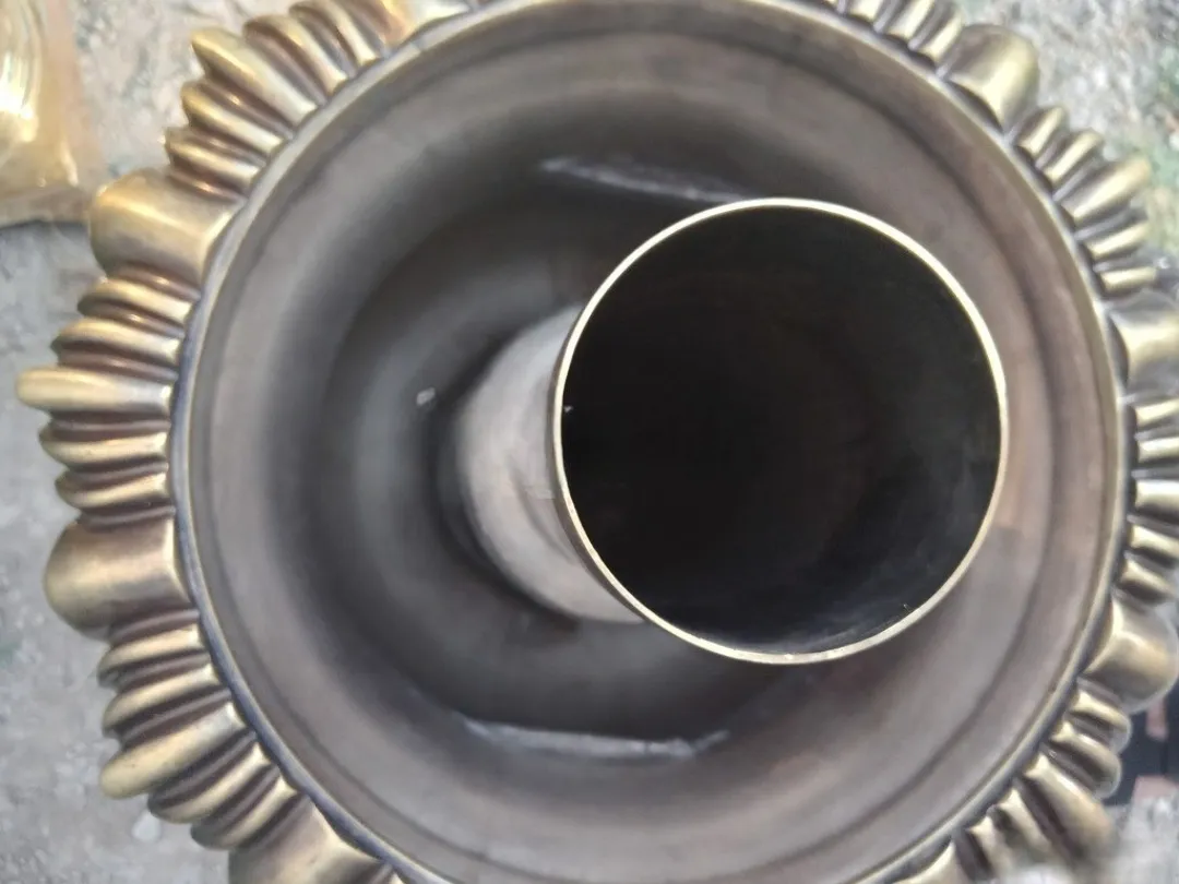 Samovar - 7 litr, mis latun, işlənməyib — şəkil 2