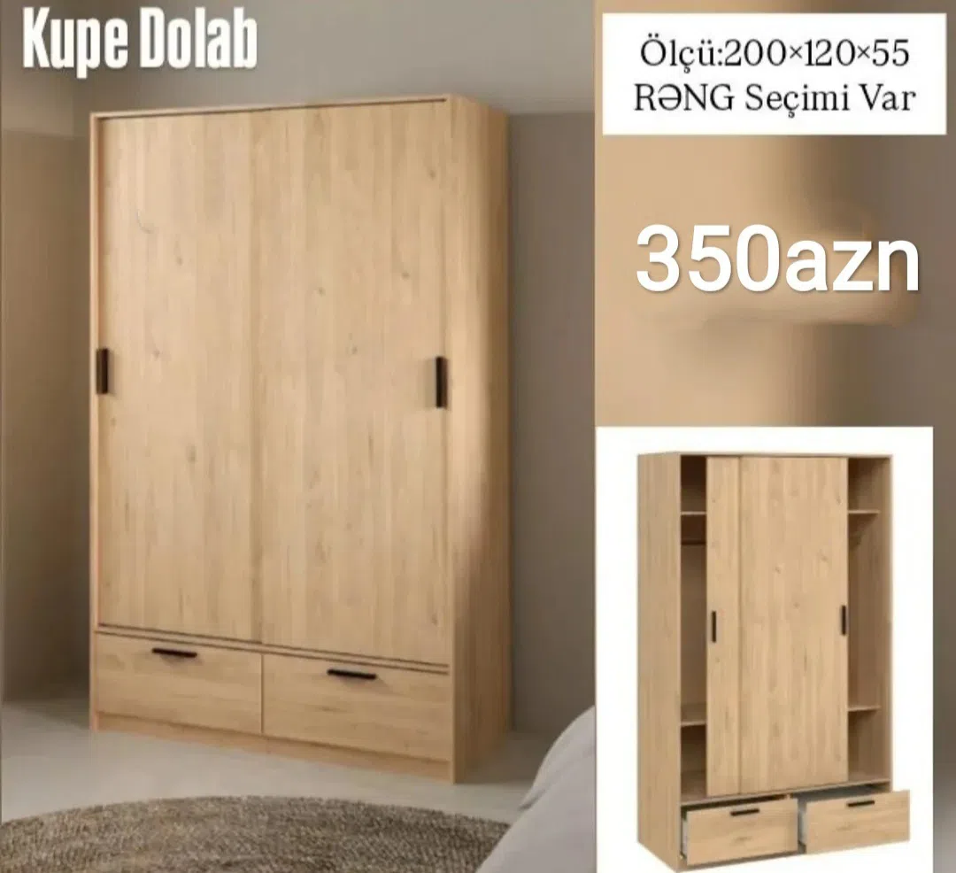 2 qapılı dolab