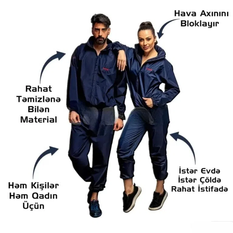 Sweat sauna idman kostyumu, arıqladıcı termal geyim — şəkil 2