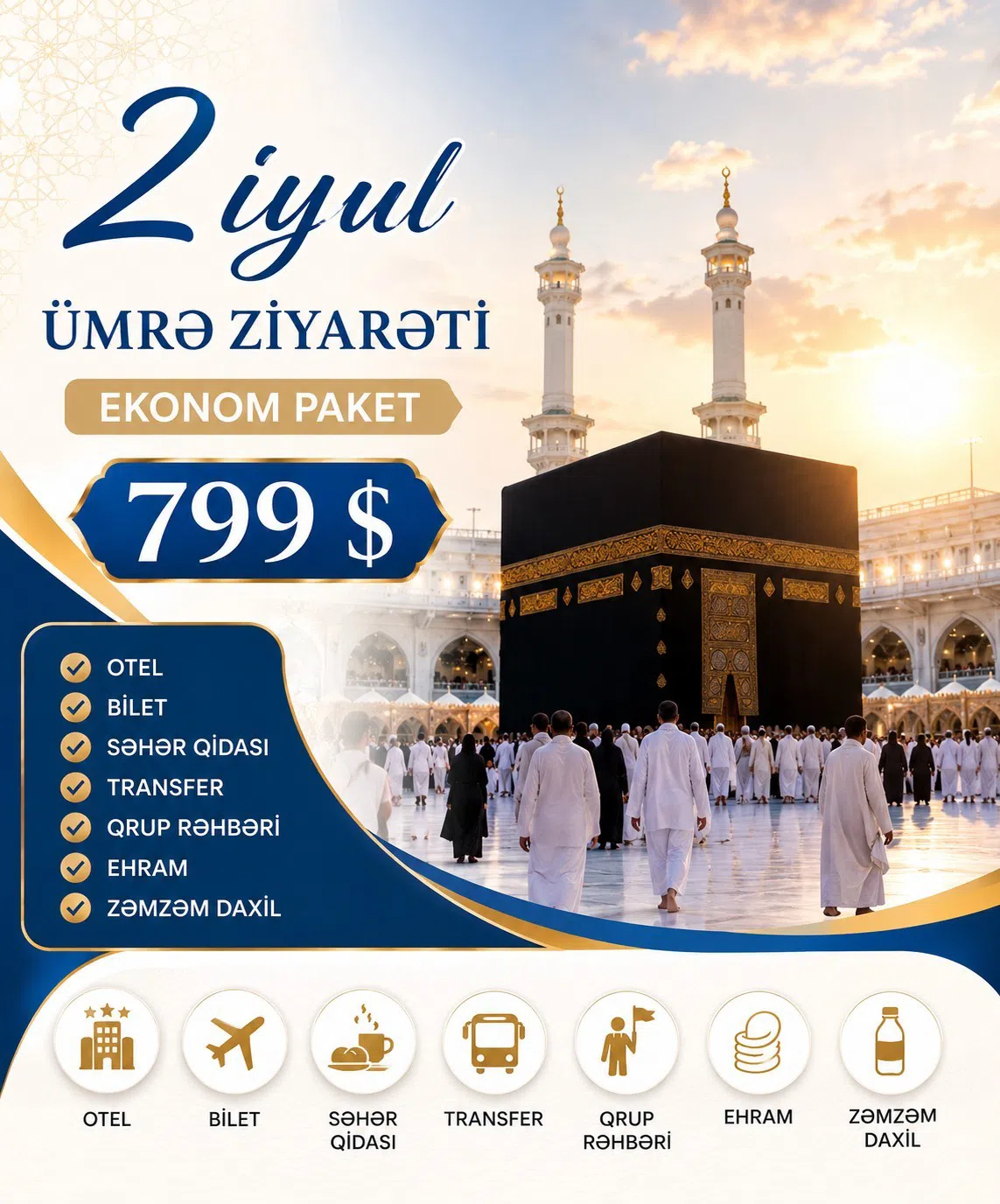 Ümrə ziyarəti Məkkə-Mədinə 2026