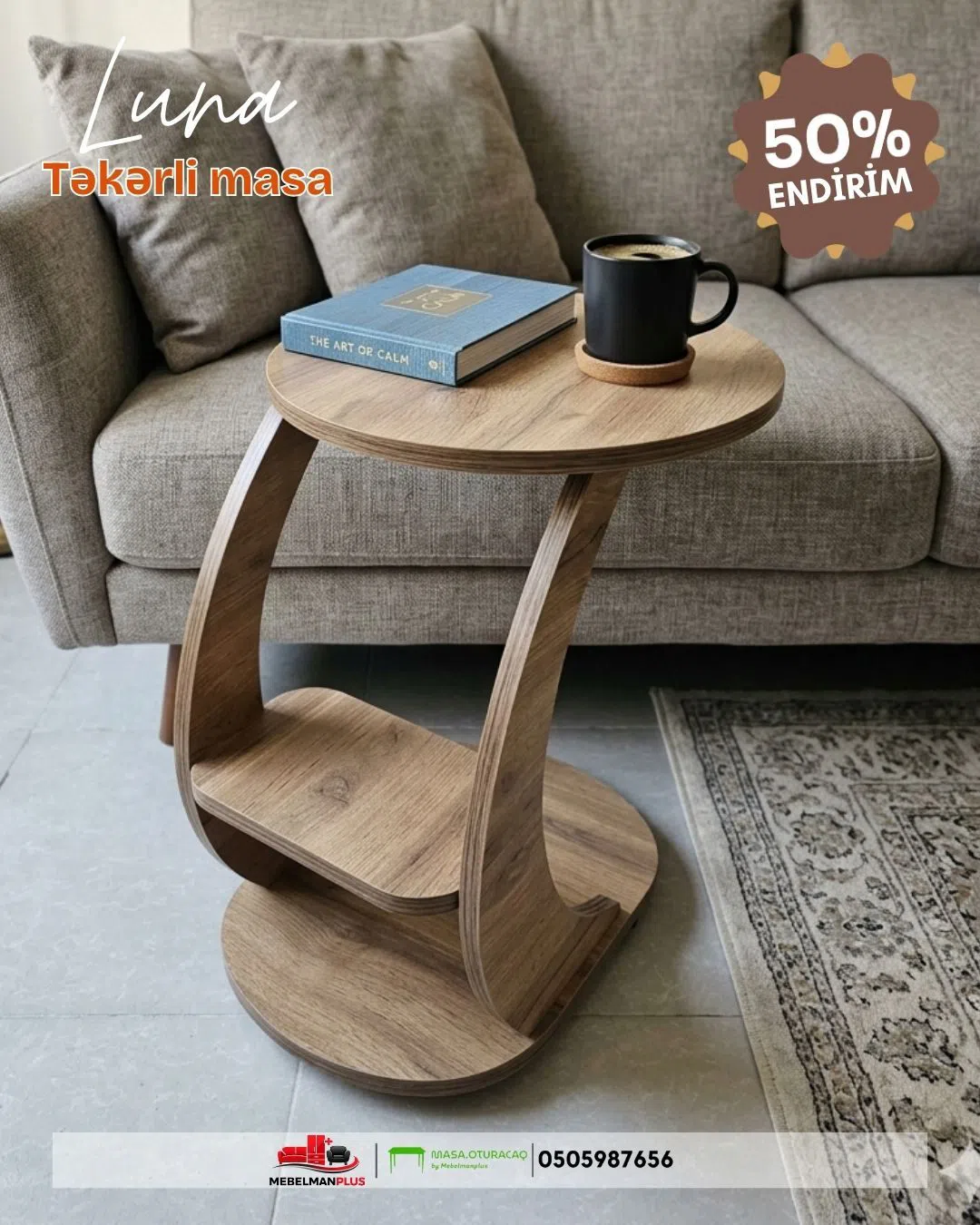 Coffee table Brown color, Standard - Tenderyard