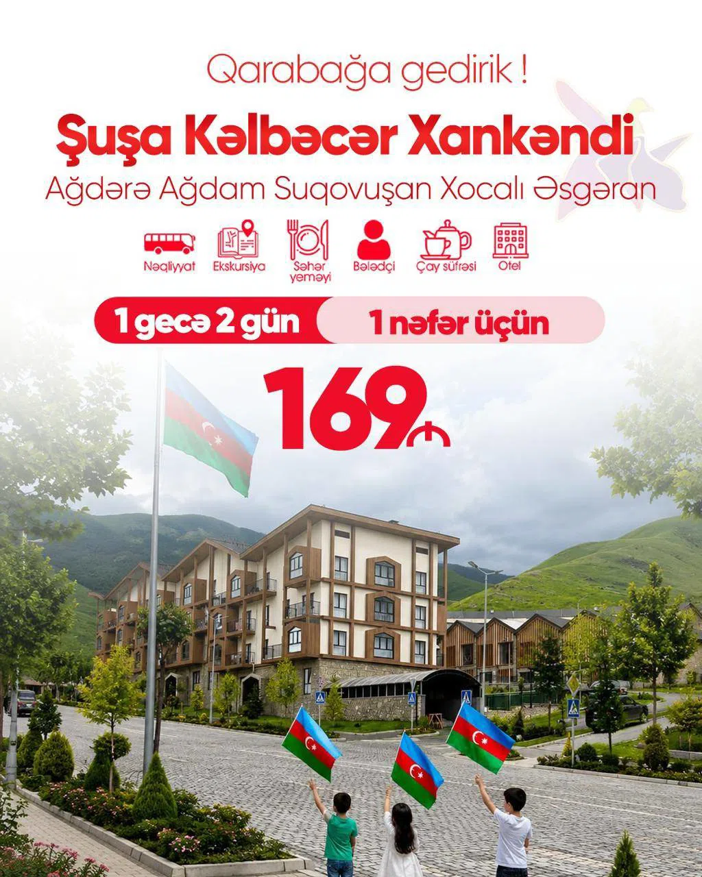 Şuşa, Kəlbəcər, Xankəndi, Ağdam 1 gecə 2 günlük tur - Tenderyard