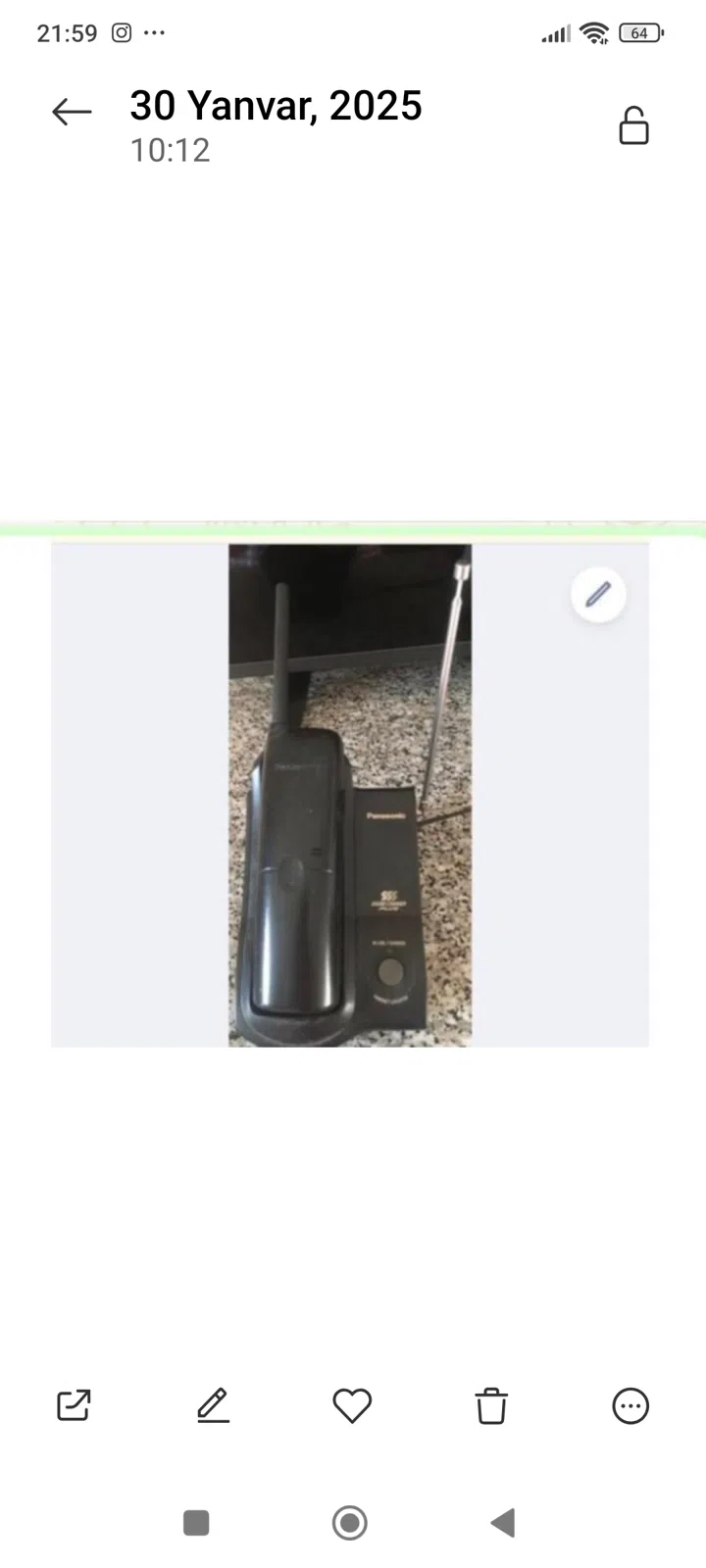 Masaüstü telefon Qara rəng, Divara Vurula bilən