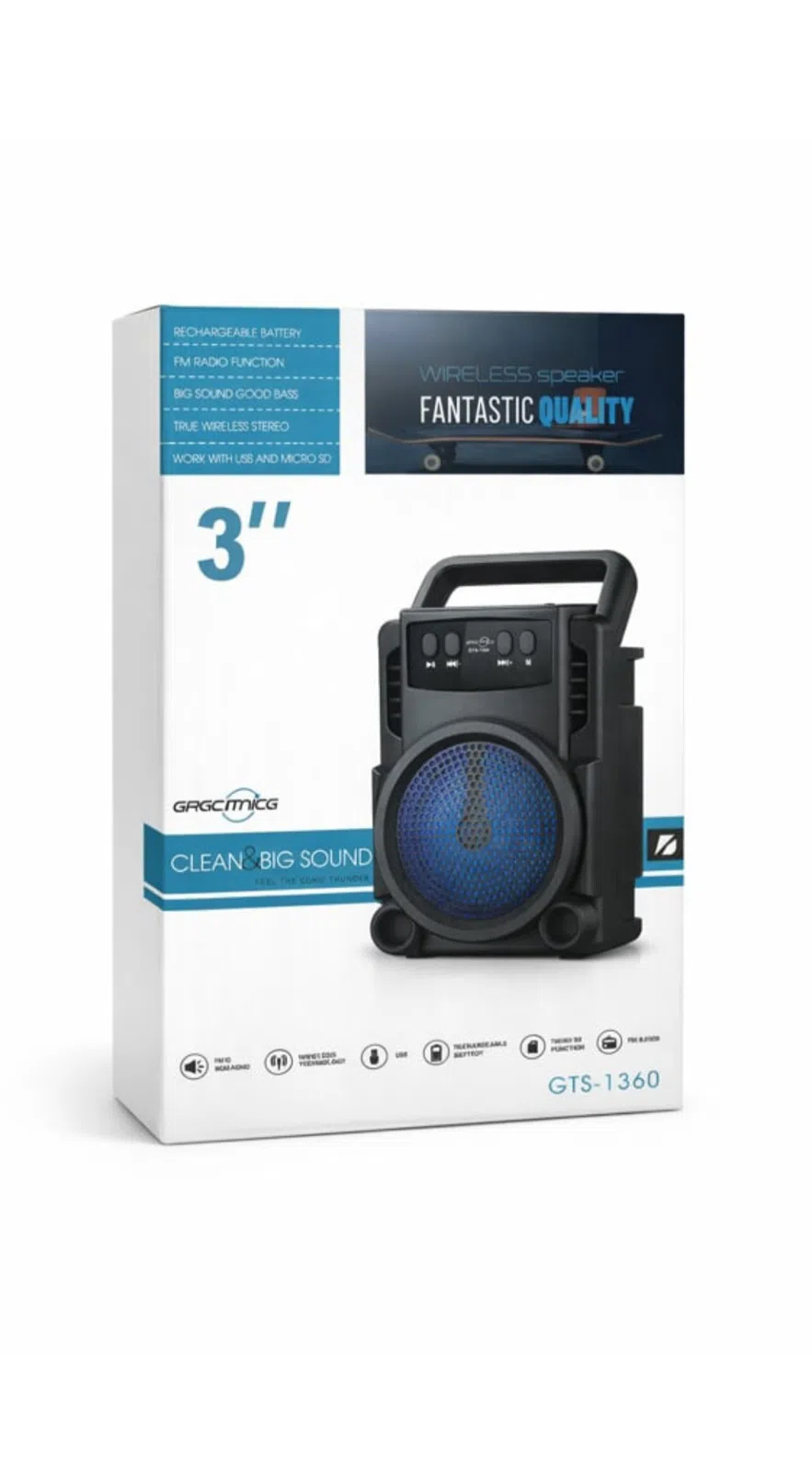 GTS-1360 Portable Wireless Speaker - Tenderyard
