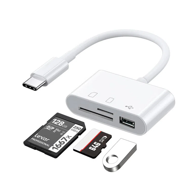 Type C Adapter TF CF SD Memory Card Reader — şəkil 4