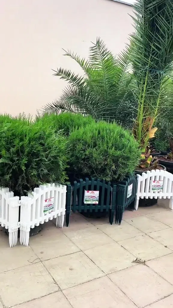 Dekorativ plastik bağça çəpər-hasarları, 4 ədəd panel — şəkil 3