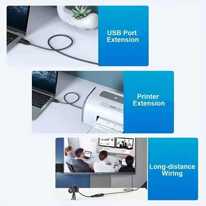 USB 2.0 Active Extension Cable 10 Metr — şəkil 5