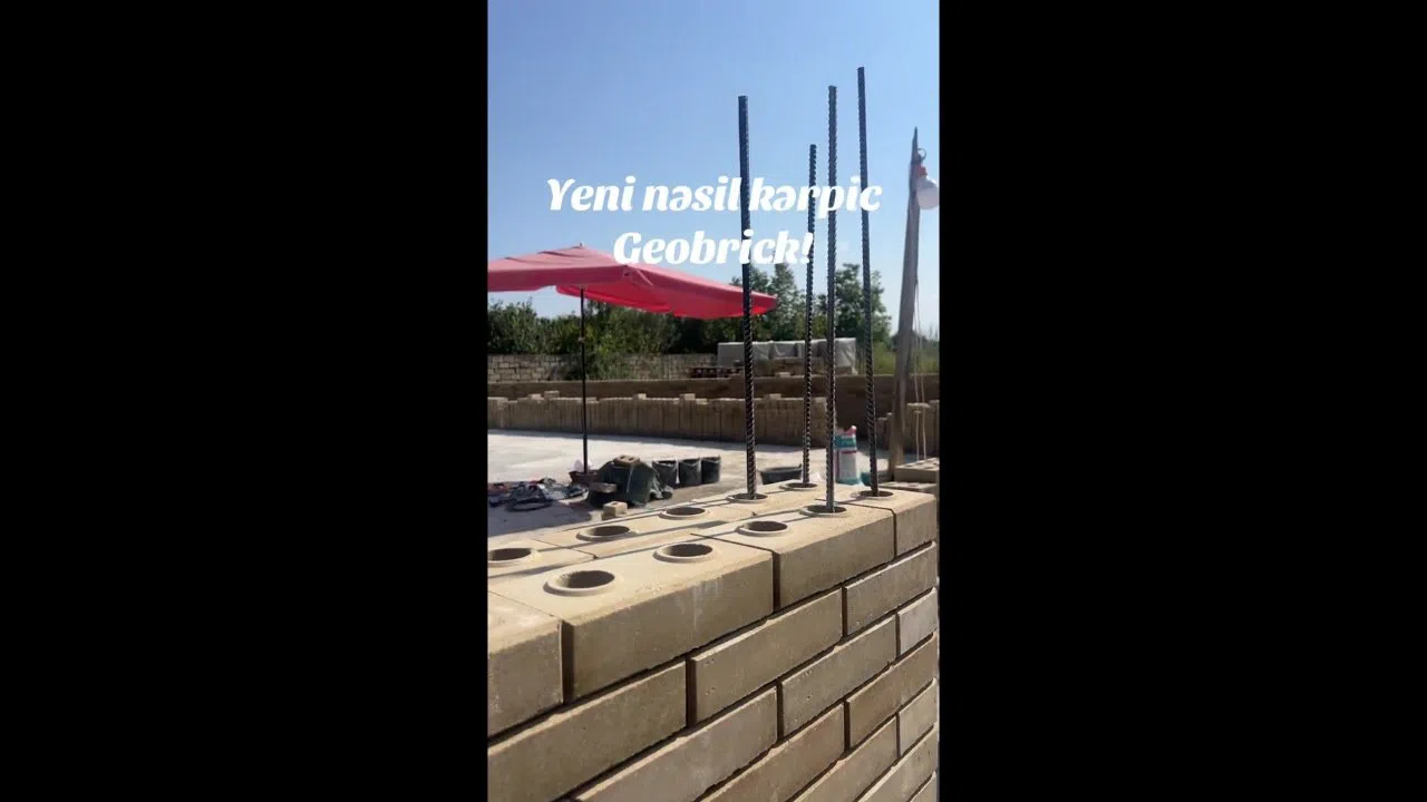 Geobrik kərpiclər, yüksək möhkəmlikli tikinti materialı — şəkil 11