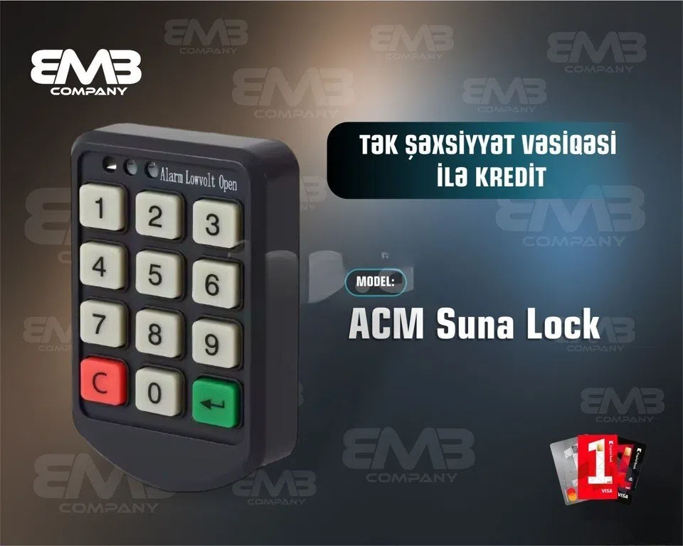 ACM Suna dolab kilidi, pin kodlu