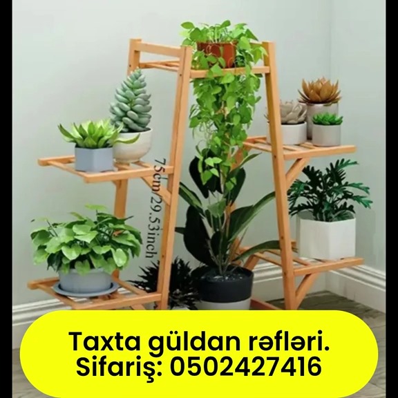 Taxta güldan (dibçək) rəfləri - Tenderyard