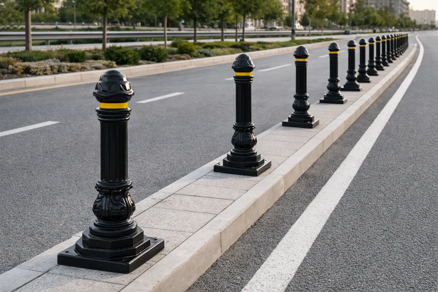 Decorative Iron Road Bollard - Iron Delineator - Tenderyard