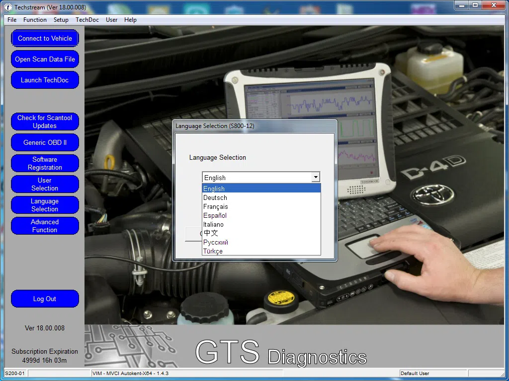 "Toyota Techstream" avtomobil diaqnostika proqramı