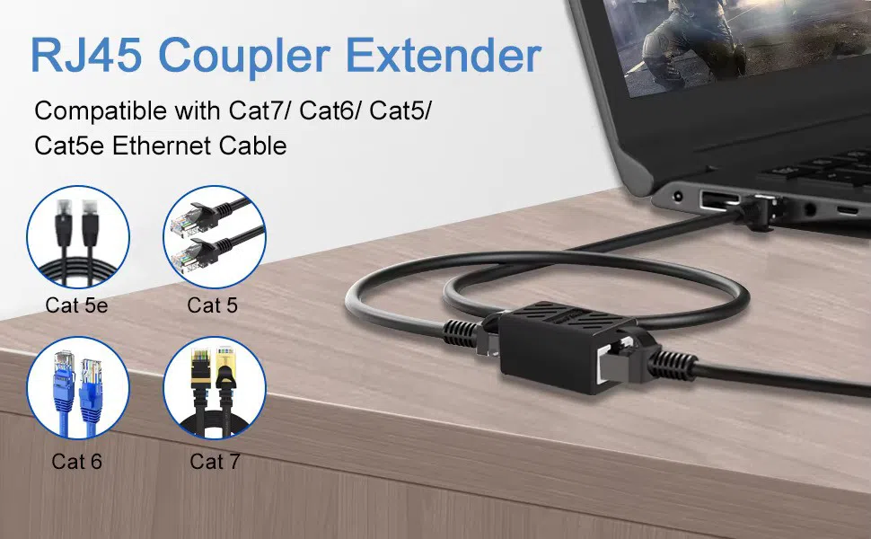Соединитель RJ45 Ethernet-удлинитель 1000 Мбит/с — şəkil 3