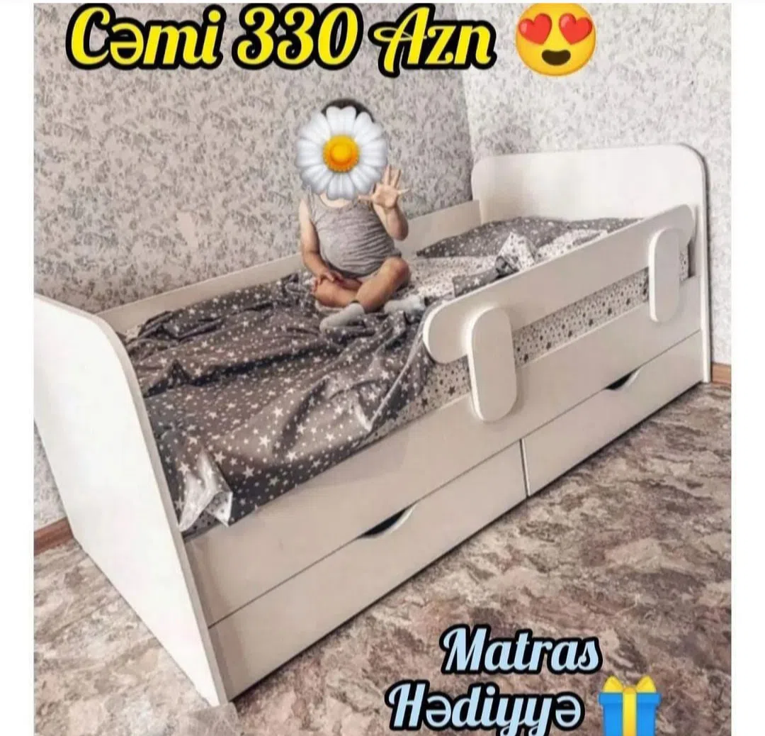 Single bed for children, Mixed color - Tenderyard