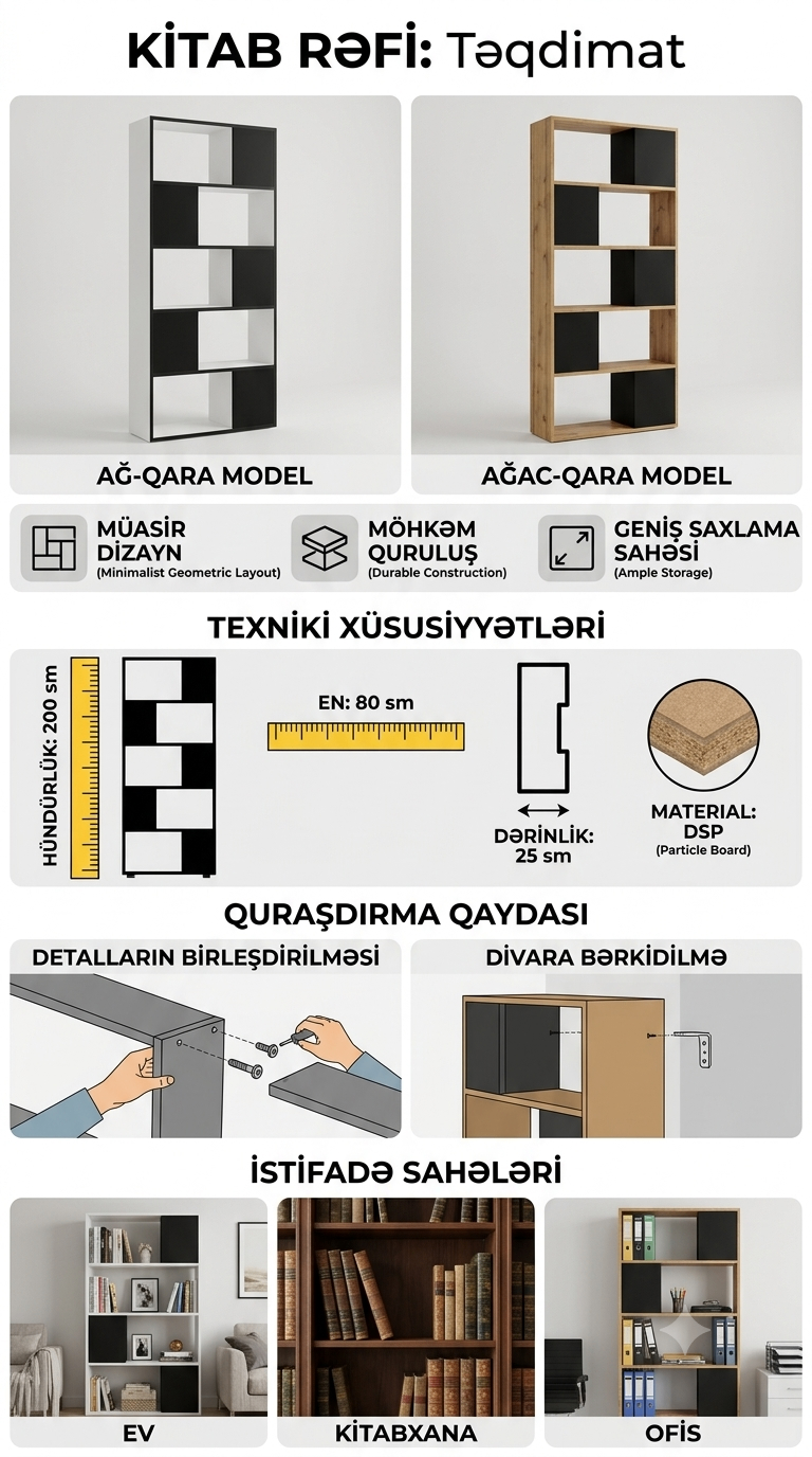 Laminat kitab rəfləri — şəkil 2