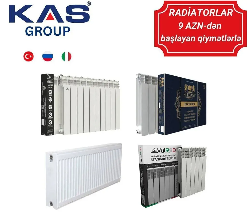 Radiator Alüminium tipli, Uzununa quraşdırma - Tenderyard