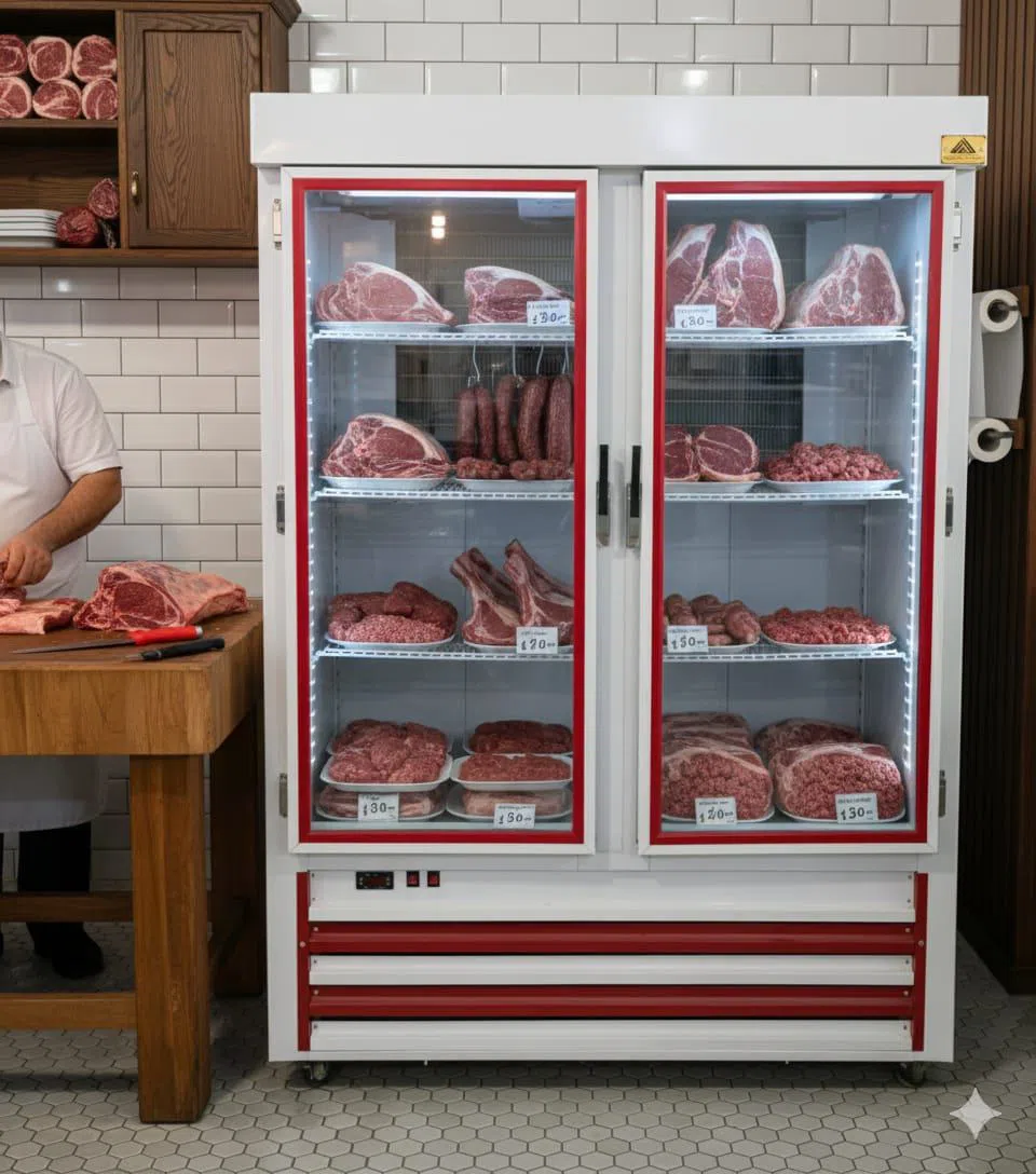 Üç qapılı sənaye tipli soyuducu vitrin