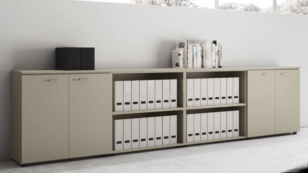 Office cabinet Bookcase, Beige color - Tenderyard